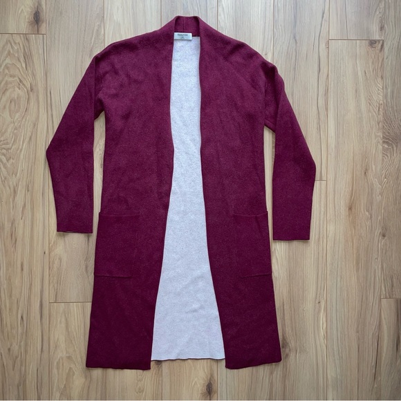 Babaton | LANCE Midi Wool Blend Cardigan - Barolo Red - Picture 2 of 8